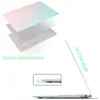 Fashion Design Macbook Cases Voor Air Pro 11 12 13 14 15 16 Inch Matte Rianbow Smooth Soft-Touch Hard Front Back Full Body laptop Cases Shell Cover