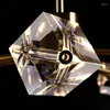 Candeeiros pendentes Lustre de luxo Sala de estar Iluminação nórdica Jantar Moderno Simples Criativo G4 Led Casa Lâmpada molecular de cristal