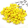 Lockets 100pcspack Wholesale Small Yellow Duck Resin Charms DIY Cute Animal Earring Bracelet Keychain Pendants Jewelry Making Accessory 230612