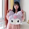 Plush Dolls Comfortable Kuromi Plush Toy Lovely Back Cushion For Chair Japanese Style Plushies Sofa Decorative Pillow Xmas Gifts Child Girl 230612
