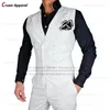 Gilet da sposa Gilet da uomo bianco Gilet da uomo su misura Slim Fit Groomsman Gilet da sposo Cena formale Festa da lavoro Giacche senza maniche