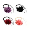 Choker Flower Strap Tie Collana Tessuto Materiale artificiale Accessori in stoffa per donna Ragazza B85D