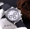 Top Watch 41 mm Automatik-Herrenuhr aus Edelstahl mit mehreren Zifferblättern, wasserdicht, leuchtend, klassisch, großzügiges Kautschukarmband, verstellbare Uhren
