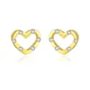 Coréen nouveau romantique mignon coeur boucles d'oreilles femmes marque de luxe s925 boucles d'oreilles en argent charmante femme 3A Zircon boucles d'oreilles haut de gamme bijoux saint valentin cadeau