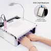 Комплекты для ногтей 108W 4 в 1 Pro Manicure Posling Suctive Drilling Sulting Dust Collector с сушильной лампой и светом 230613