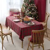 Table Cloth cloth Christmas Red Green Simple Grid Mat el Tea Rable Festival Home Decorative 230613