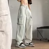 Pantaloni da uomo Streetwear Cargo Uomo Gamba larga Oversize Techwear Pantaloni lunghi dritti casuali Pantaloni sportivi Y2k Abiti maschili 2023