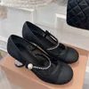 Scarpe eleganti Mesh Strass Donna Pompa Punta tonda Bella Zapatillas Mujer Tacco a spillo Donna Perla Moda di alta qualità Pompe Donna