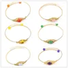 Strand 6pcs Colorful Chakras Stone Gold Healing Crystal Agates Red Green Aventurine Beads Bracelet Friendship Jewelry