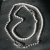 New Desgin 18k Gold Plated 925 Sterling Silver Lab Diamond Pearl Moissanite Hip Hop Rosary Bead Chain
