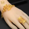 Hochzeits-Schmuck-Sets ANIID Dubai Indische 24 Karat vergoldete Halskette Schmuck-Sets für Frauen äthiopische nigerianische Braut Hochzeit Halskette Schmuck Geschenke 230613