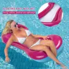 Sand Play Water Fun Foldbar Uppblåsbar hängmatta Back Floating Water Row Air Madrass Swimming Pool Chair Party Toy Lounge Bed Pool Accessory 230613