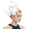 Nakrycia głowy opaski na głowę męskie pakiet kapelusz dla kobiet w koktajlu Wedding Flowil Hair Fryzura