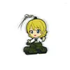 Keychains Girls och Panzer Keychian Nishizumi Miho Saori Takebe Yukari Akiyama Reizei Mako Rubber Mobiltelefonband