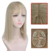 Lace Wigs JINKAILI vrouwen toupetje synthetische korte rechte blonde pruik met pony voor vrouwen hittebestendige vervanging sluiting haarstukje Z0613