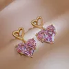 Femmes Bijoux Boucles D'oreilles Belle Rose Coeur Personnalité En Acier Inoxydable Charmant R230613