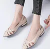 Sandals Low Office Summer Sexy Light Women Pointed Shoes Woman Crystal Plus Size Sandalias Mujer Sapato Feminino SF1103