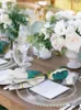 Bord servett ginkgo biloba marmor textur tygdekor återanvändbar för kök tallrikar matta bröllopsfest dekoration