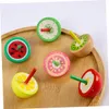 Wood Top Toys for Toddlers Boys Kids Educational Toy Party Favors Top Game Wooden Gyroscopes Decompression Gyro Fruit In Random