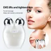 Ansiktsmassager EMS Electronic Beauty Instrument Micro Current Rejuvenation 3D Roller Lift Tight Eye Massage 230612