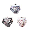 Underpants Men Briefs Sexy Low Rise Lace See Through Breathable Floral Pattern Male Underwear Intimates