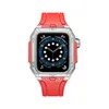 حالات الدروع DIY الساعات الفولاذ المقاوم للصدأ ساعات الغلاف AP Mod Kit Fit Silicone Band for Iwatch 8 7 6 5 4 SE SNOL FOR Apple Watch Series 8 7 45mm 44mm