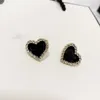 Designer earring heart shape stud earring 18k gold plated ear rings double letters diamond earings wedding party jewelry gift accessories for women girls DHL free 02