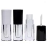 Storage Bottles 10pcs Lip Gloss Containers Irregular Shape White Black Lipgloss Tubes Packaging Glaze Refillable 4.5ml Empty