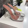 Slippare 2023 Star Style Style Transparent PVC Crystal Clear Heeled Women Slippers Fashion High Heels Female Mules Slides Summer Sandals Shoes J230613