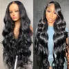 13x4 HD Transparent Body Wave Lace Front Human Hair Wigs Pre Plucked 4x4 Glueless Brazilia Closure Wig For Black Women