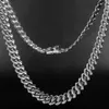Strands Мужчины женщины 14 -миллиметровый кубинский звенья колье ожерелья для сети Hiphop Rhombus Chunky Gifts Rapper Jewelry New 230613