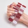 Vente en gros 16 conseils ongles autocollants décalcomanies métal paillettes damier ongles feuille d'autocollants pour femmes filles