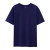 MENS T -shirt Solid Color Underlay Kort ärm Ice Silk Slooth Men's Underlay Pure Cotton T -shirt