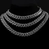 Strands Hip Hop Hombres Mujeres Negro Miami Collar de cadena cubana Iced Out Rhinestones Hombre Dj Rapper Collares Gothic Punk Jewelry 230613