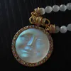 Colliers pendentifs Vintage Western Antique Face Opal Necklace 230613