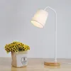 Lampes de table nordique Simple bois mode lampe de chevet en bois lumières LED lecture d'étude avec interrupteur à intensité variable/bouton