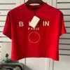 Designer Balman T Shirt Crop Top Letters Printed Tee Summer T-Shirt Female Casual Short Sleeves Crew Neck Tops Size S-L