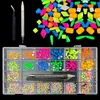 Falska naglar 2740st nagelkonst s set crystal ab 3d flatback glas fancyformade kristaller stenar för diy dekorationer kit 230612