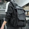 Rucksack Solide Herrenrucksäcke Wasserdichter Reißverschluss Notebook Unisex Reisen Lässig Multifunktionale Collegetaschen