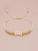 Strand Yastyt i Crystal Golden Pärla vänskapsarmband för kvinnor boho mode miyuki handgjorda vävda smycken gåva