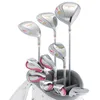 Nybörjare kvinnor nya golfklubbar Maruman Figaro III Golf Compelete Set 1Driver 3/5wood 5U Hybrids Irons Bag Graphite Shaft gratis frakt