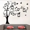 70X120 cm noir 3D bricolage Photo arbre PVC Stickers muraux/adhésif famille Stickers muraux décoration de fond Art Mural décor à la maison