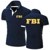 Polos para hombres FBI United States Shield Impresión para hombres Polos de verano Camisas Moda de alta calidad Deportes casuales Tops de algodón de manga corta 230613