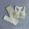 Survêtements pour femmes ensemble de Yoga soutien-gorge de sport + leggings Ombre femmes vêtements de sport sans couture entraînement Fitness vêtements de sport costume