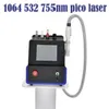 pico laser Picosecond Laser Q Switched Nd Yag Laser Détatouage rouge jaune café toutes les couleurs détatouage salon de beauté Machine