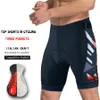 Calções de ciclismo com três bolsos collants de bicicleta Triathlon 5D gel acolchoado Pro Lycra bicicleta respirável homem mountain bike 230612