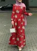 Podstawowe sukienki swobodne muzułmańska sukienka Czecha Maxi Sundress Turcja Abaya Isamiczne odzież Zanzea Women Vintage Ruffles Długie rękawie Hidżab Vestido 230613