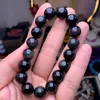 Strand Fashion Stone Obsidian Bracelet Women Men Meditation Jewelry Healing Buddha Elastic Rope Couple Gem Gift