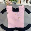 Kadın Üstleri Tasarımcı Tanklar Mektup Rhinestone T Shirt Aşk Düğmesi Kamisolleri Açık Tatil Bayanlar Tees Giyim