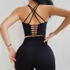 Yoga Outfit Vrouwen Sexy Back Bandjes Bh Gym Crop Tops Shirts Lange Mouwen Training Top Fitness Running Sport T-shirts